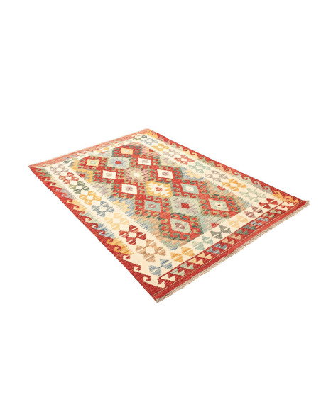 Kilim 126x178 Cm Kilim, Afghanistan, Hand-carded Wool (warp: