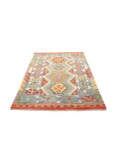 Kilim 133x182 Cm Kilim Afgano, Lana Cardata A Mano (ordito: 2