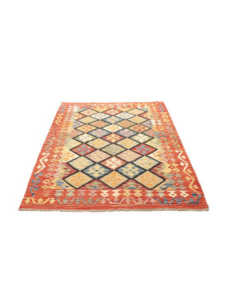 Kilim 133x181 Cm Kilim Afghanistan Lana Cardata A Mano