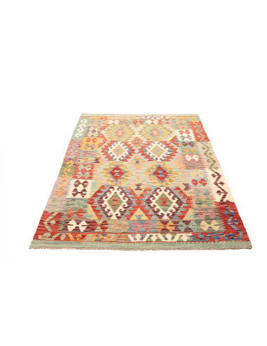 Kilim 129x178 Cm Kilim Afghanistan. Hand-carded Wool (warp: