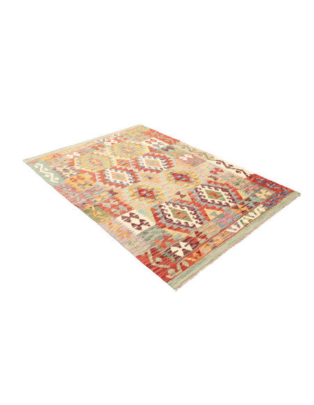 Kilim 129x178 Cm Kilim Afghanistan. Hand-carded Wool (warp: