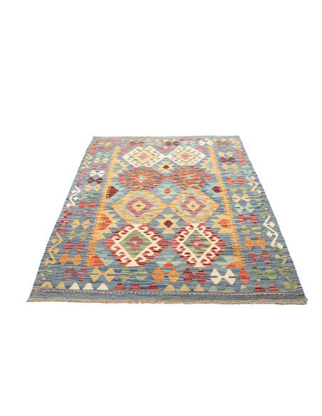Kilim 130x176 Cm Kilim, Afghanistan, Hand-carded Wool (warp: