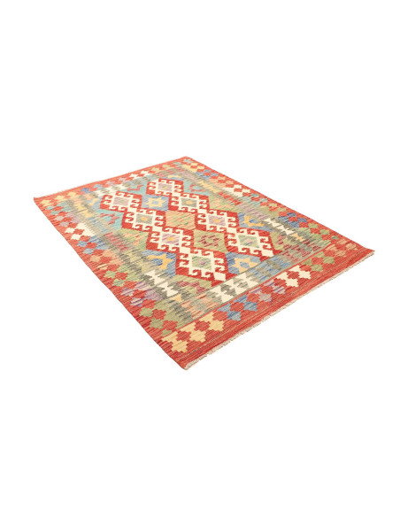 Kilim 129x171 Cm Kilim Afghano, Lana Cardata A Mano