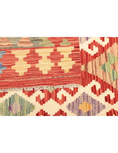 Kilim 129x171 Cm Afghan Kilim, Hand-carded Wool