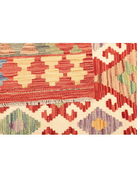 Kilim 129x171 Cm Afghan Kilim, Hand-carded Wool