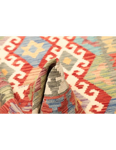 Kilim 129x171 Cm Kilim Afghano, Lana Cardata A Mano