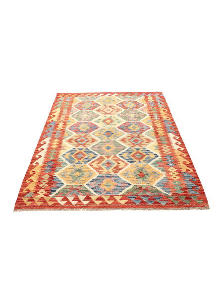 Kilim 128x176 Cm Kilim, Afghanistan, Lana Cardata A Mano