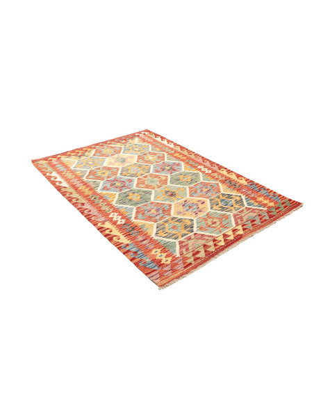 Kilim 126x176 Cm Kilim Afghanistan, Hand-carded Wool (cotton