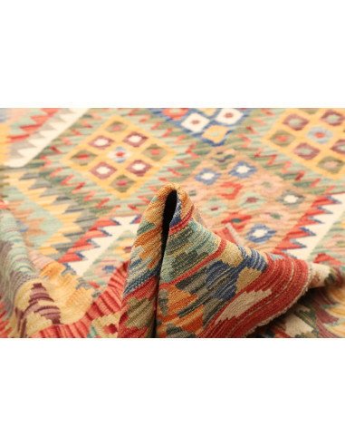 Kilim 183x243 Cm Kilim Afghanistan Lana Cardata A Mano