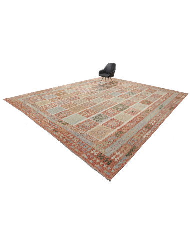 Kilim 404x496 Cm Kilim Afghanistan, Lana Cardata A Mano