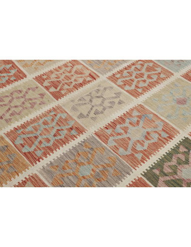 Kilim 404x496 Cm Kilim Afghanistan, Lana Cardata A Mano