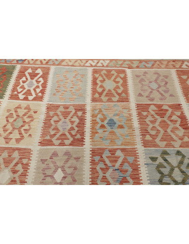 Kilim 404x496 Cm Kilim Afghanistan, Lana Cardata A Mano