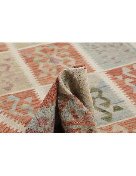 Kilim 404x496 Cm Kilim Afghanistan, Lana Cardata A Mano