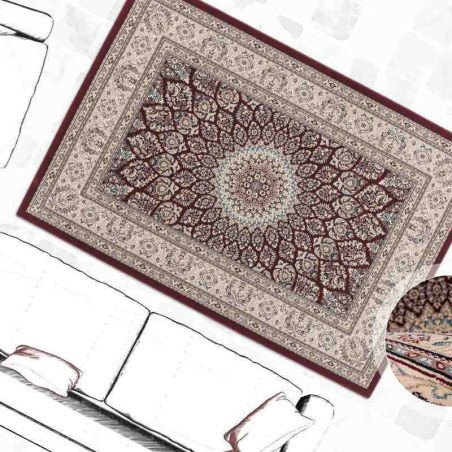 tappeto moderno classico tunisia tunis rosso
