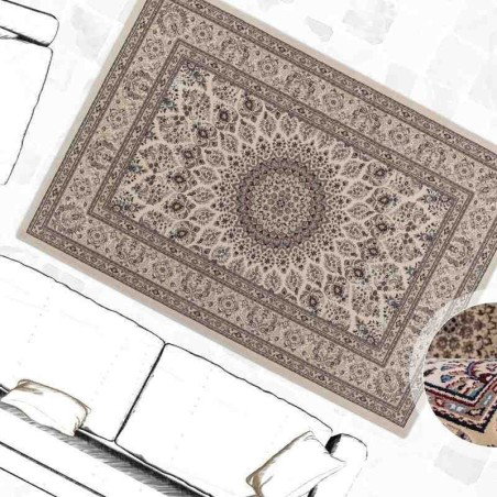 tappeto moderno classico tunisia tunis crema