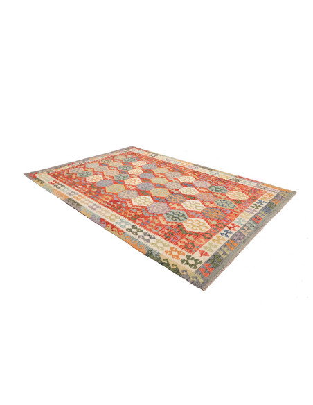 Kilim 207x301 Cm Kilim Afghanistan Lana Cardata A Mano