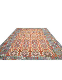 Rug Kilim Afghanistan 315x393 Sky Blue Orange 2