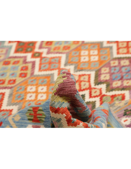 Rug Kilim Afghanistan 315x393 Sky Blue Orange