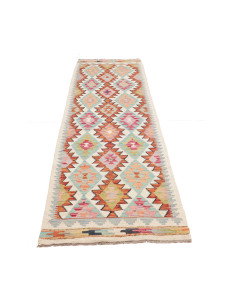 Kilim 80x296 Cm Kilim, Afghanistan, Hand-carded Wool (warp: 2