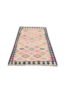 Kilim 96x195 Cm Kilim, Afghanistan, Hand-carded Wool (warp 2