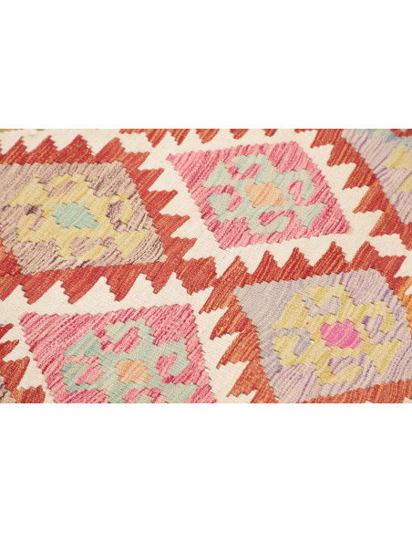 Kilim 95x200 Cm Kilim, Afghanistan, Hand-carded Wool (warp: