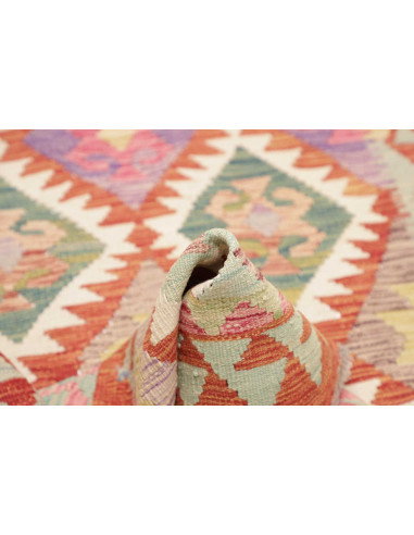 Kilim 95x200 Cm Kilim, Afghanistan, Hand-carded Wool (warp: