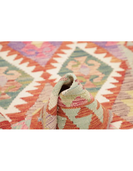 Kilim 95x200 Cm Kilim, Afghanistan, Hand-carded Wool (warp: