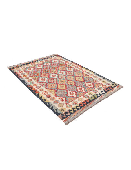 Kilim 134x191 Cm Kilim, Afghanistan, Lana Cardata A Mano