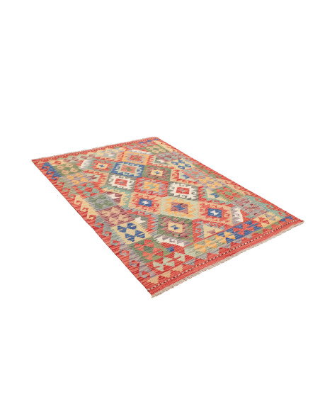 Kilim 125x172 Cm Kilim Afghan. Hand-carded Wool (warp: