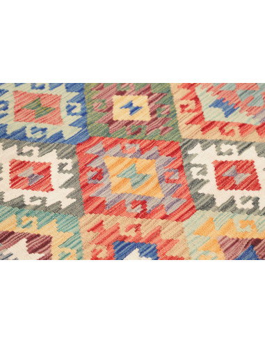Kilim 125x172 Cm Kilim Afgano. Lana Cardata A Mano (ordito: