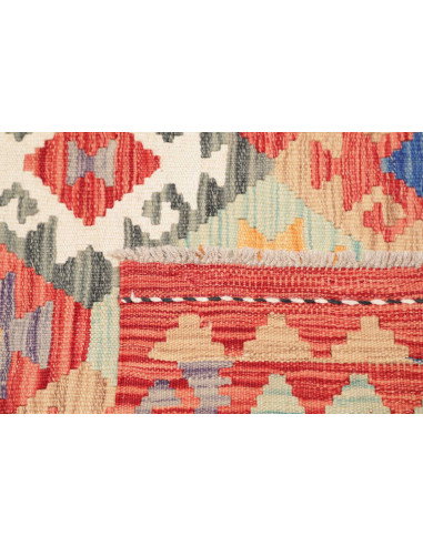 Kilim 125x172 Cm Kilim Afgano. Lana Cardata A Mano (ordito: