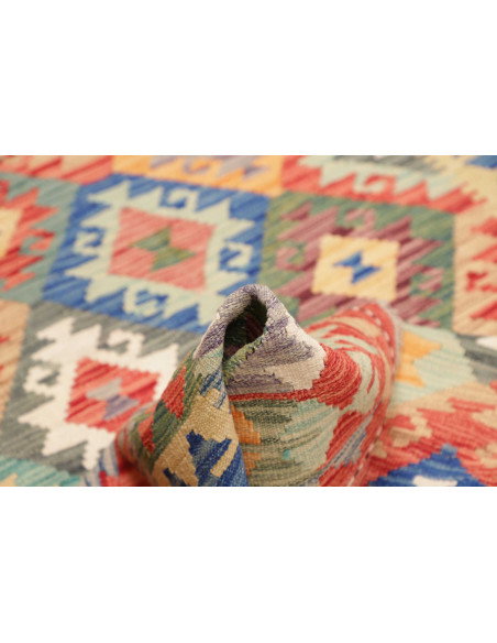 Kilim 125x172 Cm Kilim Afgano. Lana Cardata A Mano (ordito: