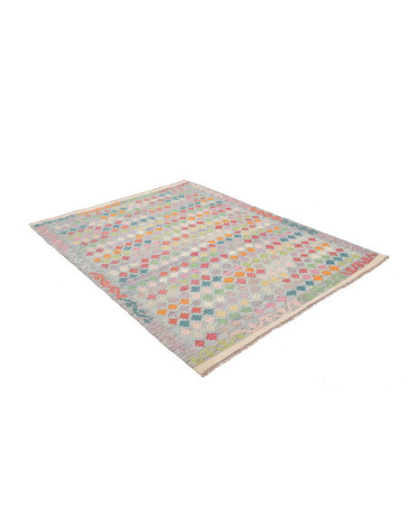 Kilim 152x197 Cm Kilim Afgano Lana Cardata A Mano Ordito In