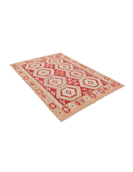 Kilim 142x200 Cm Kilim Afghanistan Hand-carded Wool 0.3 Cm