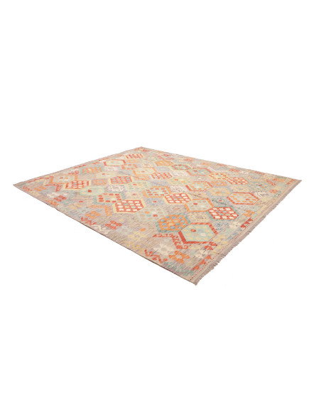 Kilim 245x293 Cm Kilim Afghanistan, Lana Cardata A Mano,
