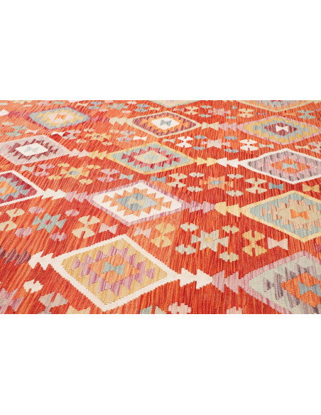 Kilim 252x358 Cm Kilim Afghano Lana Cardata A Mano