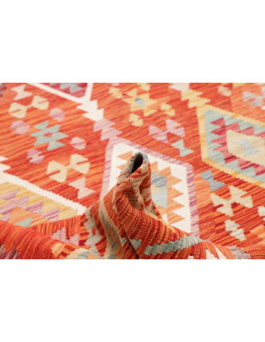 Kilim 252x358 Cm Kilim Afghano Lana Cardata A Mano