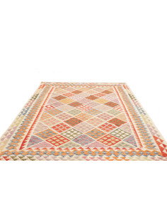 Kilim 203x289 Cm Afghanistan, Hand-carded Wool (warp: 2