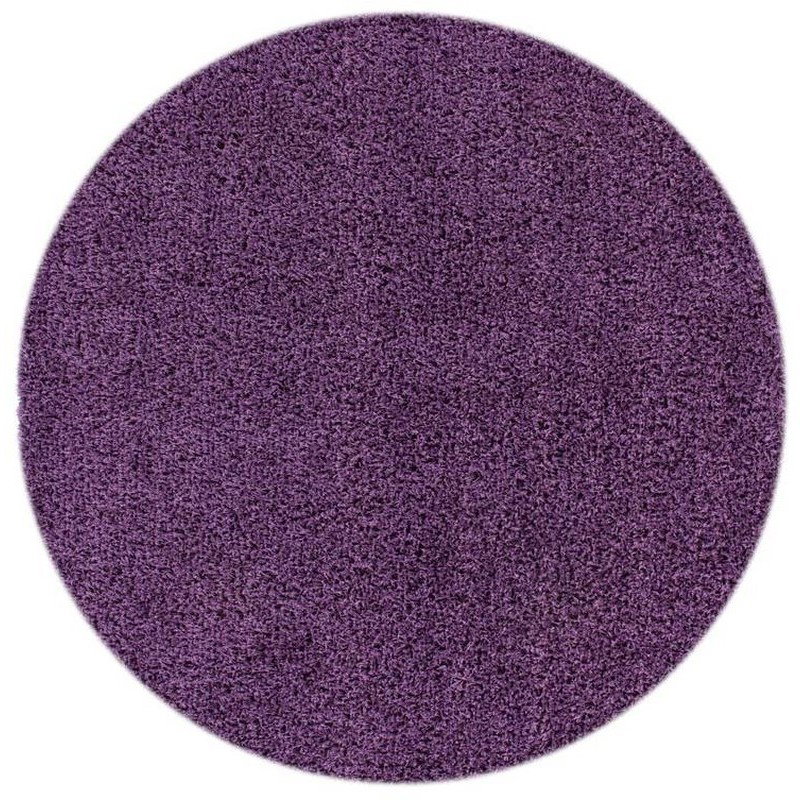 tappeto moderno tinta unita rotondo norway oslo violetto