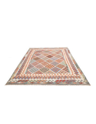 Kilim 197x263 Cm Kilim Afghanistan Hand-carded Wool Cotton