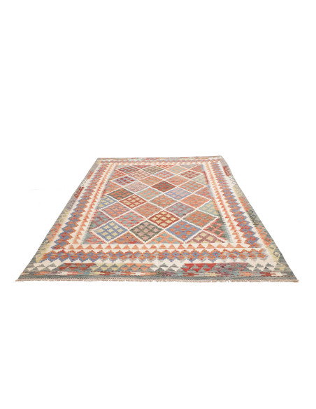 Kilim 197x263 Cm Kilim Afghanistan Hand-carded Wool Cotton