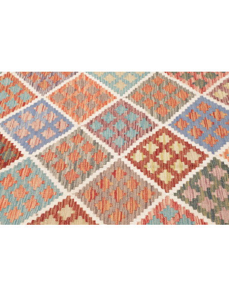 Kilim 197x263 Cm Kilim Afghanistan Hand-carded Wool Cotton
