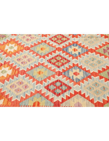 Kilim 211x257 Cm Afghan Kilim, Hand-carded Wool
