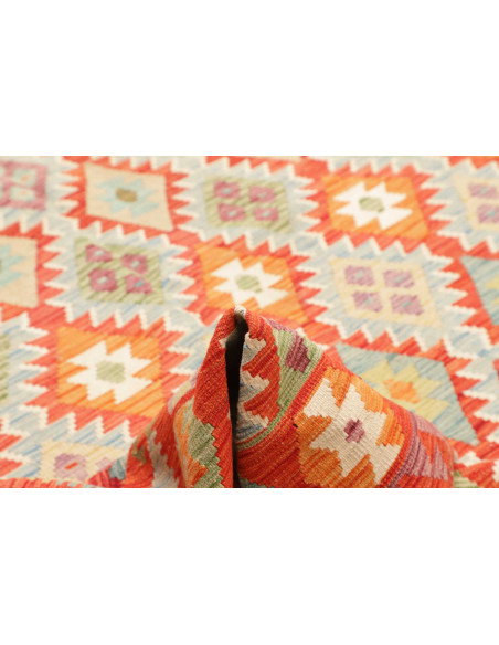Kilim 211x257 Cm Afghan Kilim, Hand-carded Wool