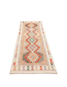 Kilim 80x243 Cm Kilim, Afghanistan, Hand-carded Wool (warp: 2