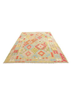 Kilim 182x245 Cm Afghan Kilim, Hand-carded Wool, Cotton 2