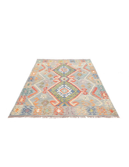 Kilim 146x206 Cm Kilim, Afghanistan, Lana Cardata A Mano,