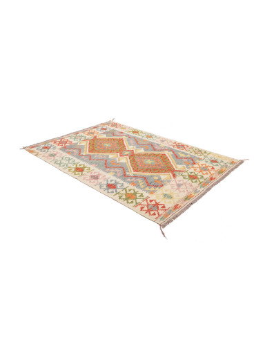 Kilim 149x204 Cm Kilim Afghano, Lana Cardata A Mano, Cotone,