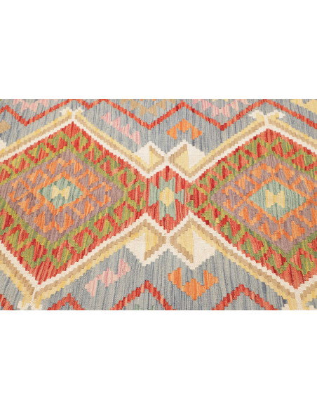Kilim 149x204 Cm Kilim Afghano, Lana Cardata A Mano, Cotone,