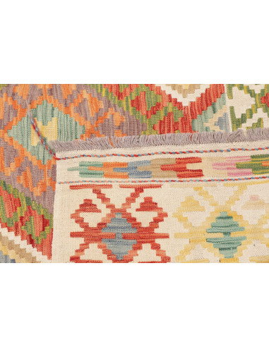 Kilim 149x204 Cm Kilim Afghano, Lana Cardata A Mano, Cotone,